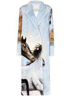 Conner Ives пальто оверсайз с графичным принтом
