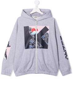 Kenzo Kids худи на молнии с графичным принтом