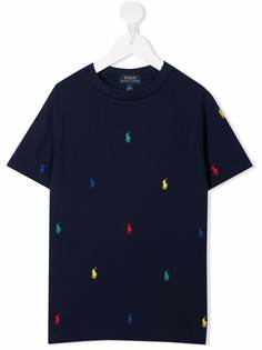 Ralph Lauren Kids футболка с вышивкой Polo Pony