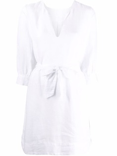 120% Lino платье-рубашка с поясом