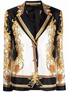 Versace блейзер с принтом Barocco