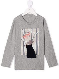 Il Gufo топ с графичным принтом