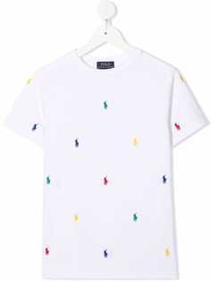Ralph Lauren Kids футболка с вышитым логотипом