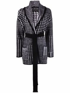 Ermanno Scervino кардиган в ломаную клетку с поясом