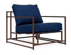 Кресло дэним (the_sofa) синий 87x63x90 см.