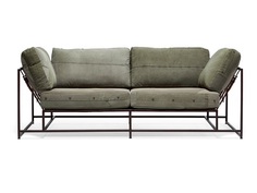 Двухместный диван милитари (the_sofa) зеленый 193x63x90 см.