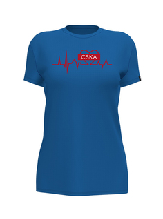 Футболка женская JOMA "CSKA в сердце" синяя (XS) ПФК ЦСКА