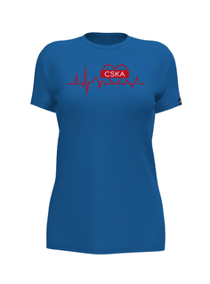 Футболка женская JOMA "CSKA в сердце" синяя (M) ПФК ЦСКА