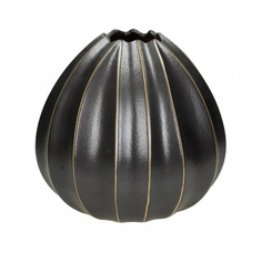 Ваза декоративная Kersten керамика черная 22.8x22.8x21cm