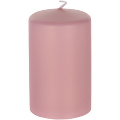 Декоративная свеча Wenzel Velours розовая 6х10 см