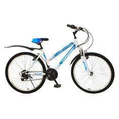 Велосипед Topgear Style (2021) горный рам.:16" кол.:26" белый/голубой 18кг (ВН26431К)