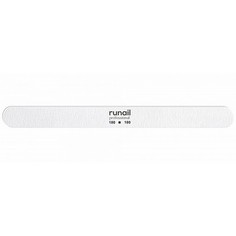 ruNail, Пилка для искусственных ногтей, белая, закругленная, 180/180