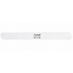 ruNail, Пилка для искусственных ногтей, белая, закругленная, 100/100