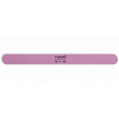 ruNail, Пилка для искусственных ногтей, розовая, закругленная, 100/100