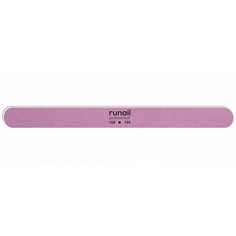 ruNail, Пилка для искусственных ногтей, розовая, закругленная, 180/180