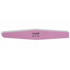 ruNail, Пилка для искусственных ногтей, розовая, ромб, 150/180