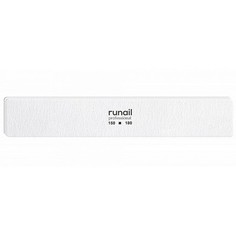 ruNail, Пилка для искусственных ногтей, белая, прямая, 150/180