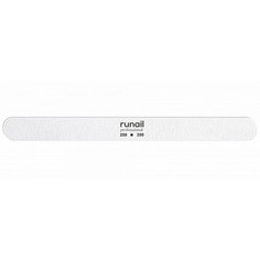 ruNail, Пилка для искусственных ногтей, белая, закругленная, 200/200