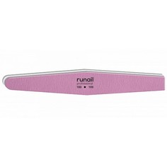ruNail, Пилка для искусственных ногтей, розовая, ромб, 180/180