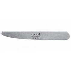 ruNail, Пилка для искусственных ногтей, серая, нож, 150/180