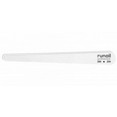 ruNail, Пилка для искусственных ногтей, белая, капля, 200/200