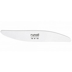 ruNail, Пилка для искусственных ногтей, белая, лепесток, 150/180