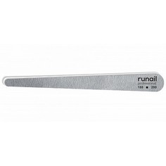 ruNail, Пилка для искусственных ногтей, серая, капля, 180/200