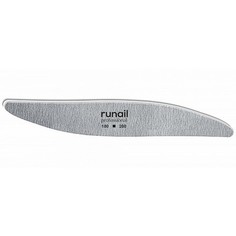 ruNail, Пилка для искусственных ногтей, серая, лепесток, 180/200