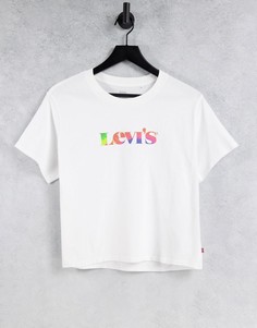 Белая футболка с принтом Levis-Белый