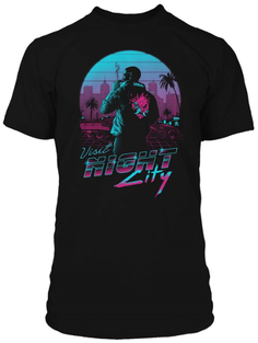 Футболка Cyberpunk 2077 Destination Night City Premium Black L (86184)