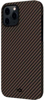Чехол PITAKA для iPhone 12 Pro/12, коричневый/черный (KI1206P)