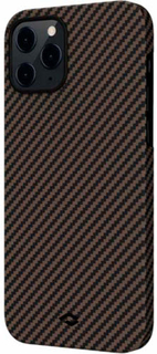 Чехол PITAKA для iPhone 12 Pro Max, коричневый/черный (KI1206PM)