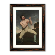 Репродукция картины в раме the boxer 1788г. (картины в квартиру) коричневый 61x81 см.