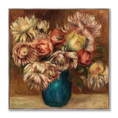 Репродукция картины на холсте flowers in a green vase 1912г. (картины в квартиру) коричневый 105x105 см.