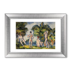 Репродукция картины в раме bathers 1890г. (картины в квартиру) зеленый 71x51 см.