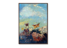 Репродукция картины на холсте butterflies, 1910г. (картины в квартиру) мультиколор 75x105 см.