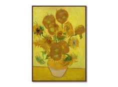 Репродукция картины на холсте sunflowers, 1889г. (картины в квартиру) мультиколор 75x105 см.