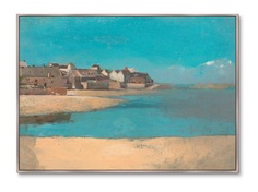 Репродукция картины на холсте village by the sea in brittany, 1880г (картины в квартиру) мультиколор 105x75 см.