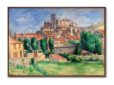 Репродукция картины на холсте gardanne (horizontal view), 1885г. (картины в квартиру) мультиколор 105x75 см.