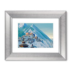 Картина тибет. гималаи. 1933г. (картины в квартиру) голубой 50x40 см.