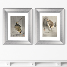 Набор из 2-х репродукций картин в раме snip in the water , 1906г. (картины в квартиру) серый 40x50 см.