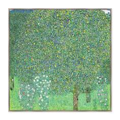 Картина розы под деревьями, 1905г. (картины в квартиру) зеленый 105x105 см.