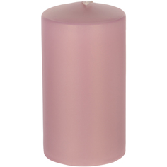Декоративная свеча Wenzel Velours розовая 8х15 см