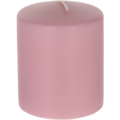Декоративная свеча Wenzel Velours розовая 8х10 см