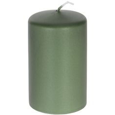 Декоративная свеча Wenzel Velours зелёная 6х10 см