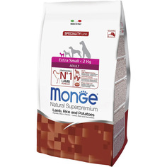 Корм для собак Monge Dog Speciality Extra Small для миниатюрных пород ягненок, рис, картофель 2,5 кг