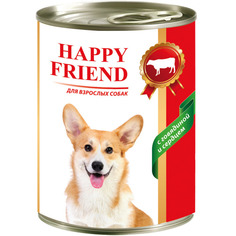 Корм для собак HAPPY FRIEND С говядиной и сердцем 410 г