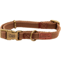 Ошейник для собак GREAT&SMALL Canvas 15 мм х 300-450 мм коричневый