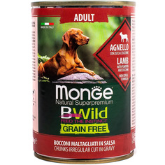 Корм для собак Monge BWild Grain Free ягненок с тыквой и кабачками 400 г