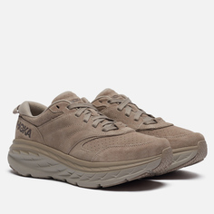 Кроссовки Hoka One One Bondi Suede, цвет бежевый